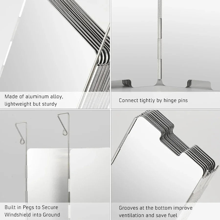 Pare-brise portable de réchaud de camping
