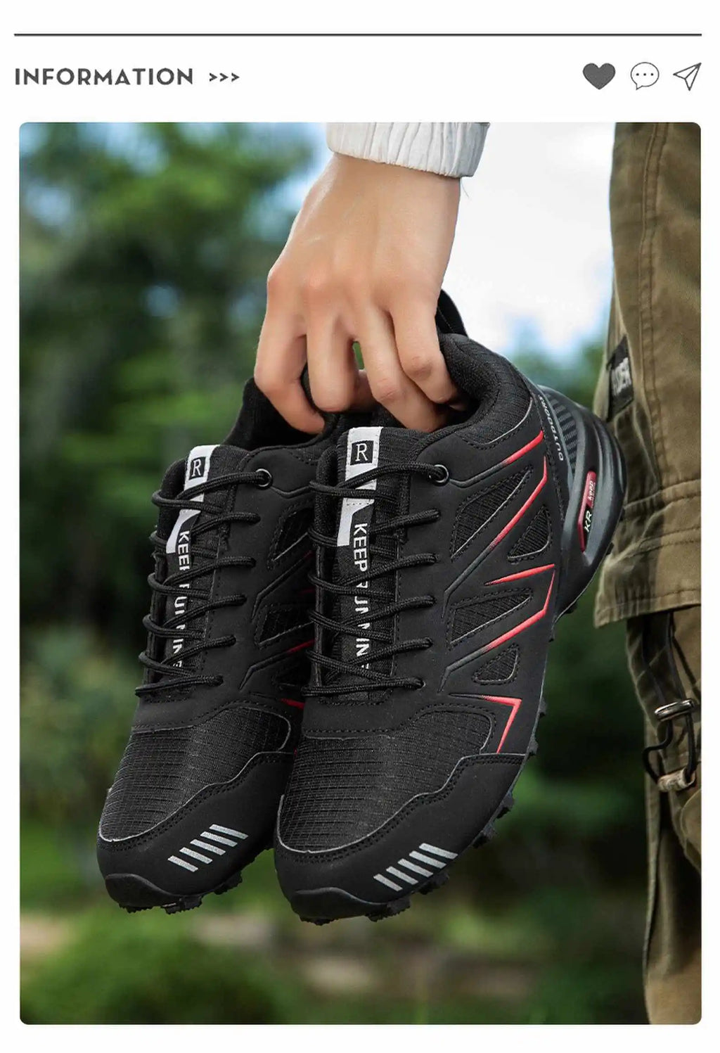 Chaussures de randonnée imperméables – Baskets de trekking en plein air pour hommes