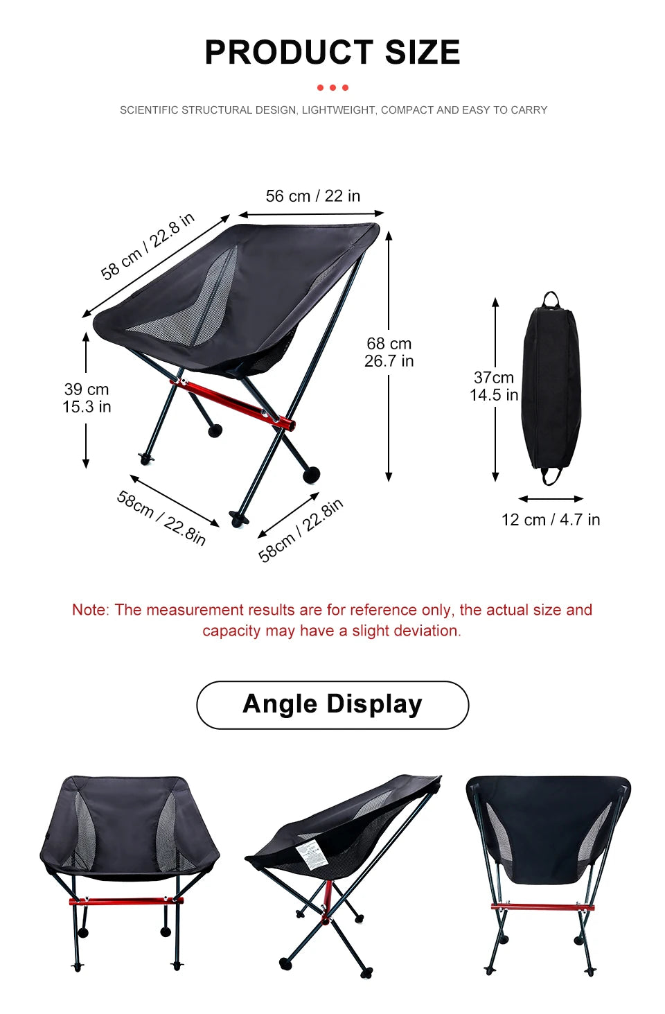 Chaise de camping ultralégère