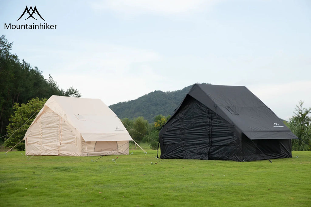 Tente gonflable noire de luxe – Abri de camping en plein air