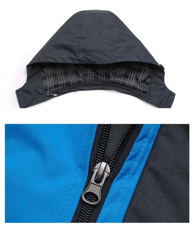 Veste de randonnée imperméable – Coupe-vent d’extérieur pour hommes