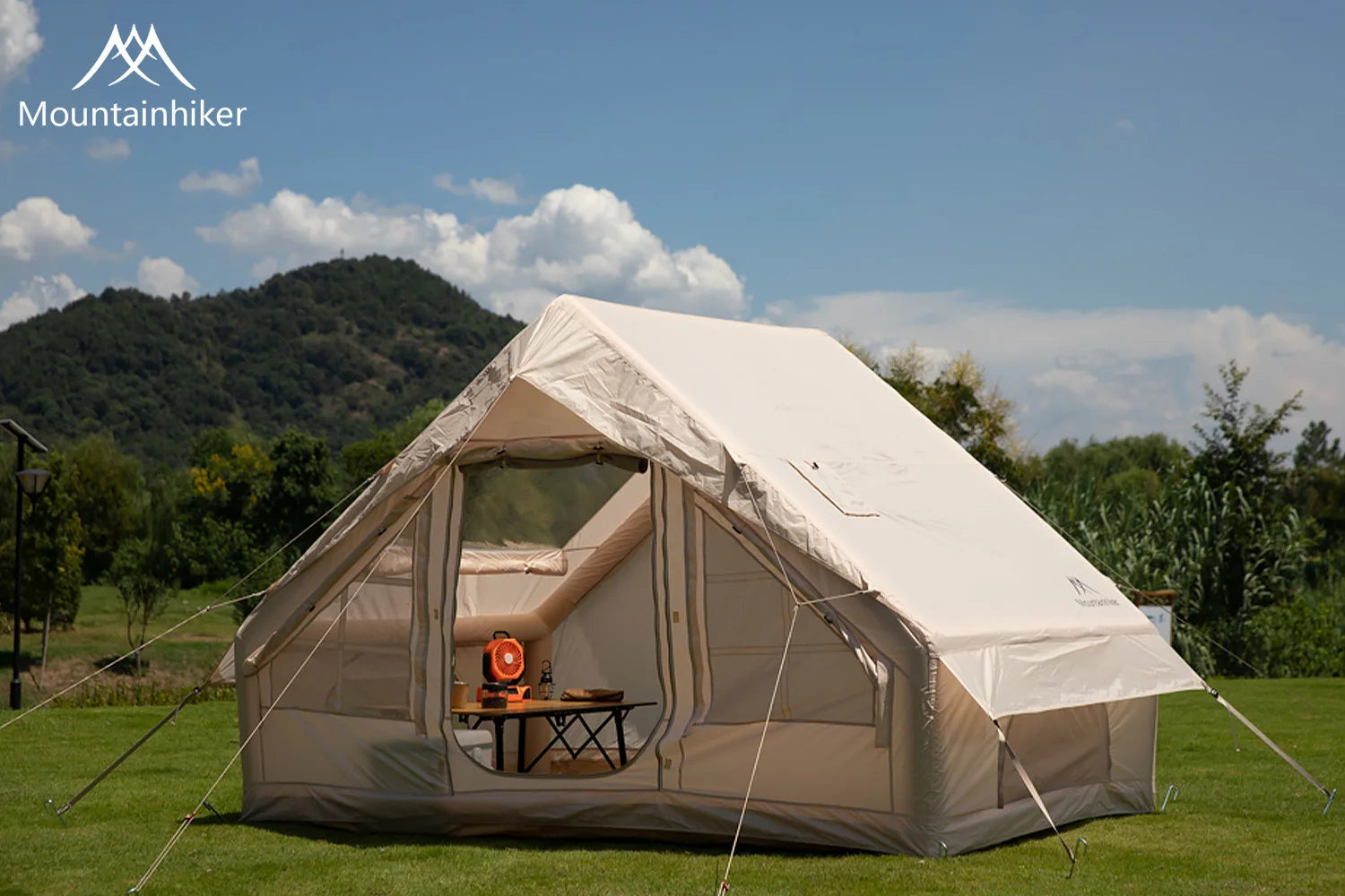Tente gonflable noire de luxe – Abri de camping en plein air