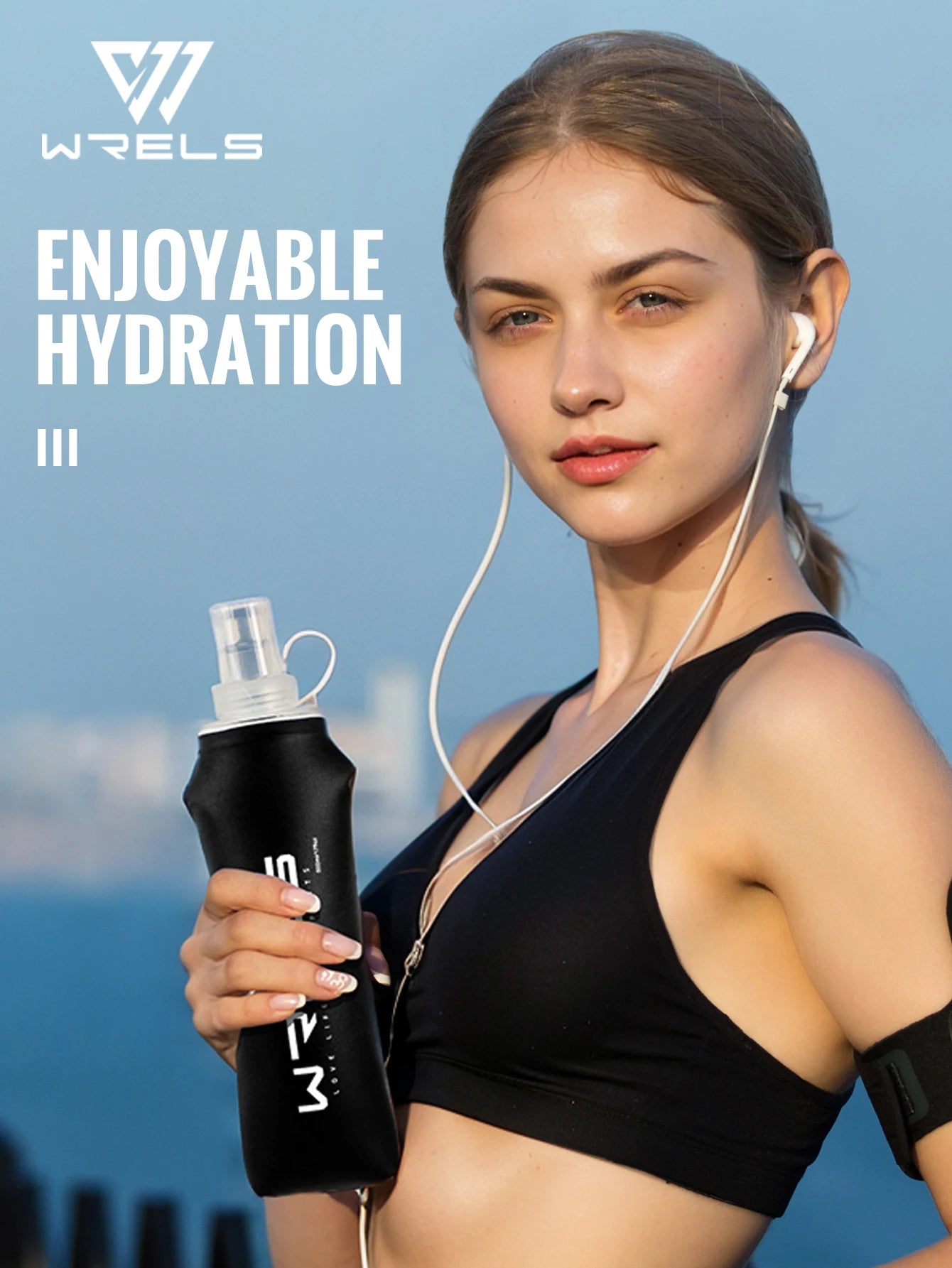 Bouteille d’eau souple pliante – Hydratation extérieure sans BPA