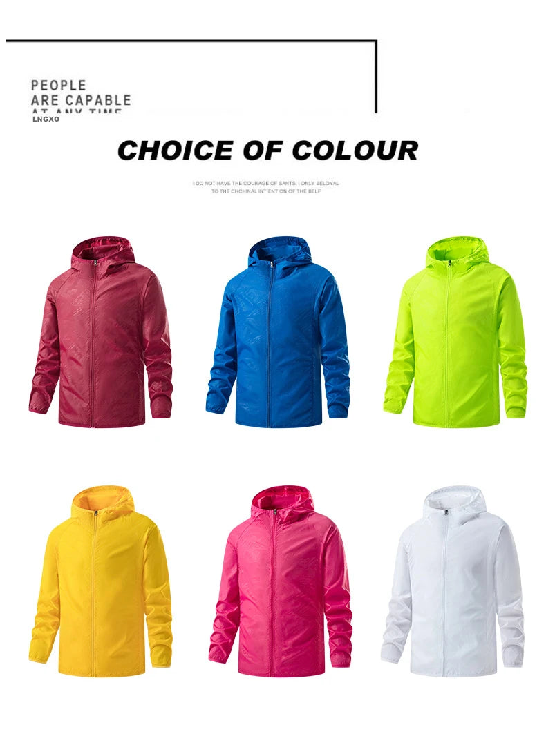 Veste de randonnée légère imperméable – Coupe-vent extérieure unisexe
