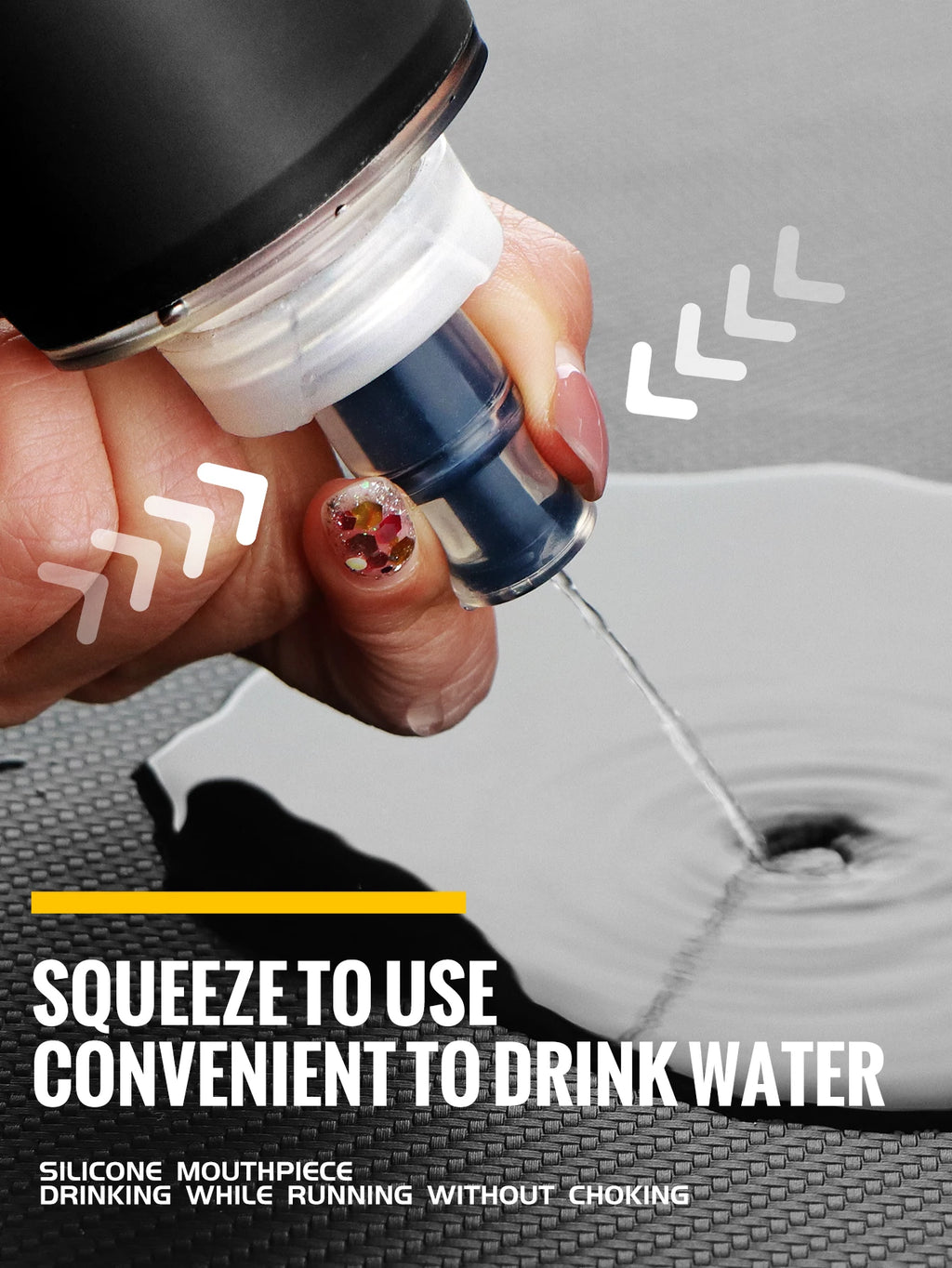 Bouteille d’eau souple pliante – Hydratation extérieure sans BPA