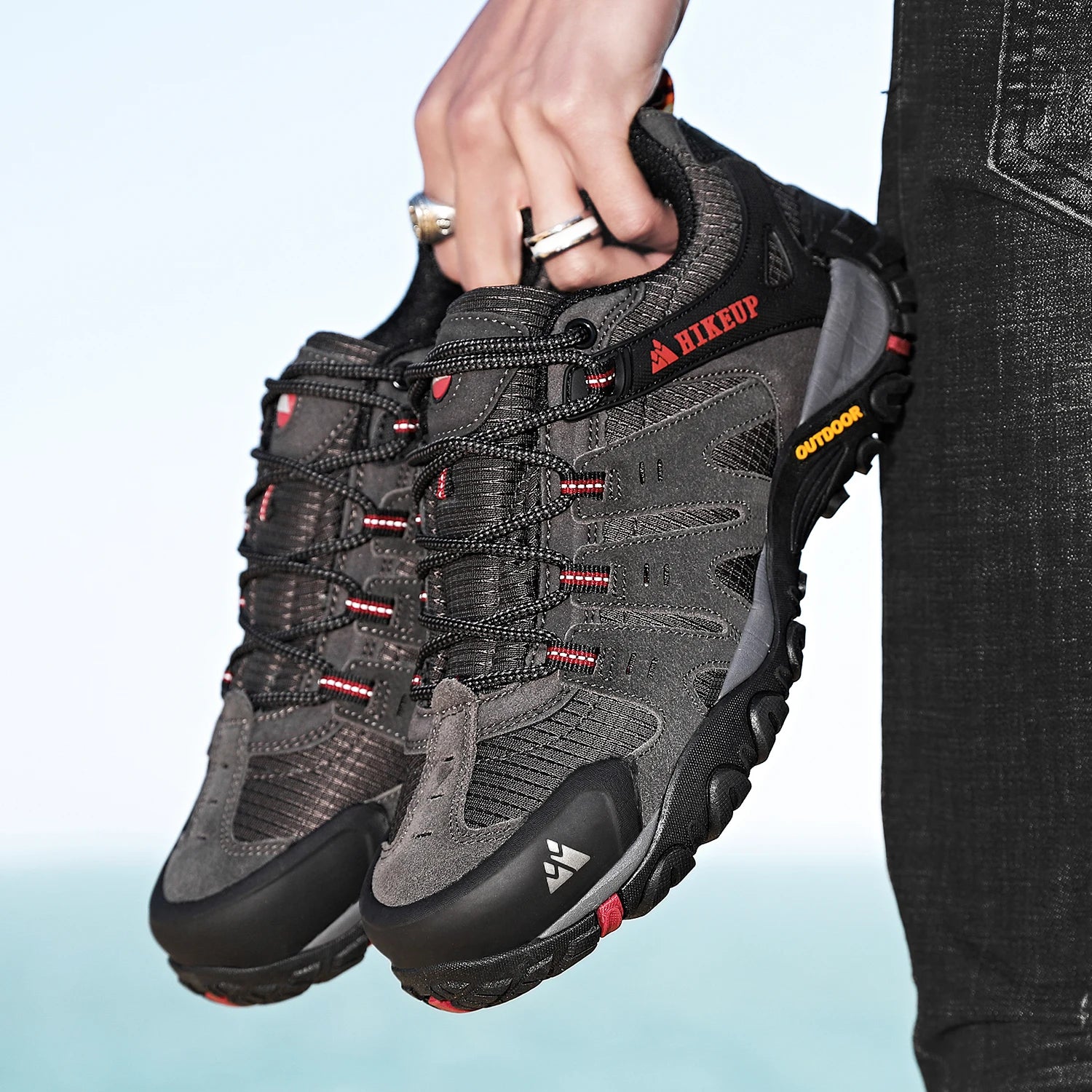 Chaussures de randonnée imperméables pour hommes – Baskets tactiques de trekking en plein air