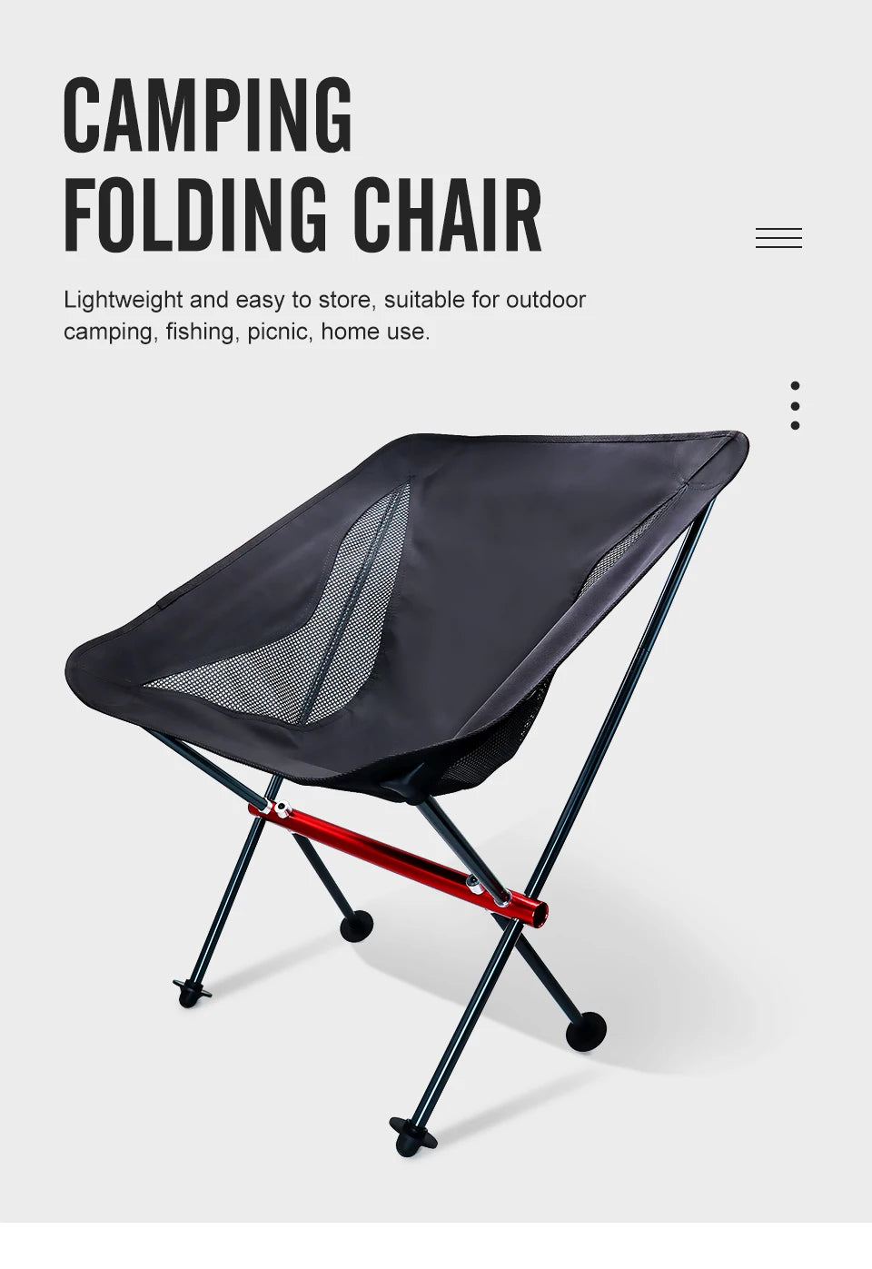 Chaise de camping ultralégère