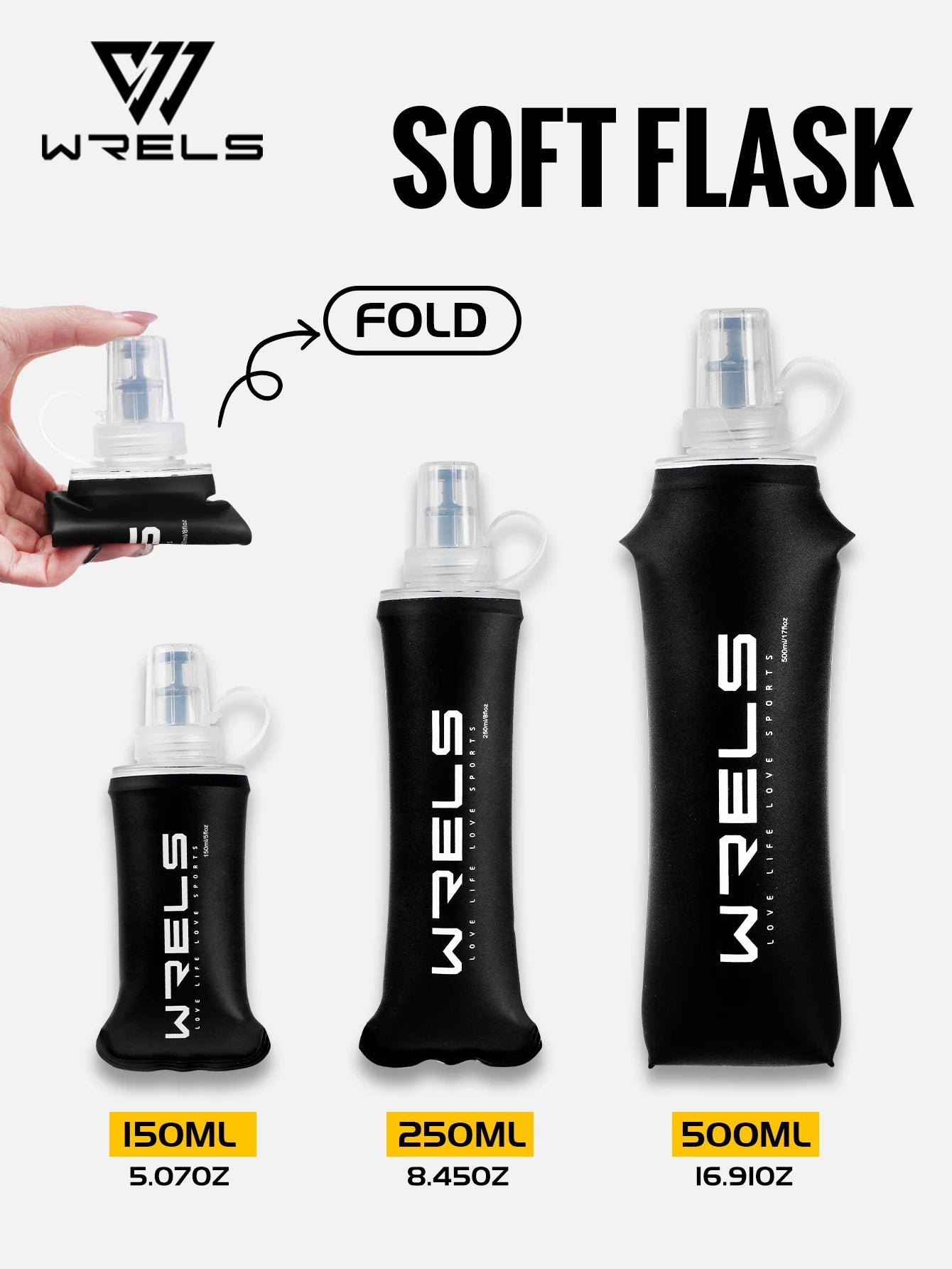 Bouteille d’eau souple pliante – Hydratation extérieure sans BPA
