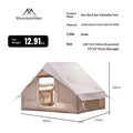 Tente de camping familiale gonflable 3–6 personnes – abri extérieur imperméable