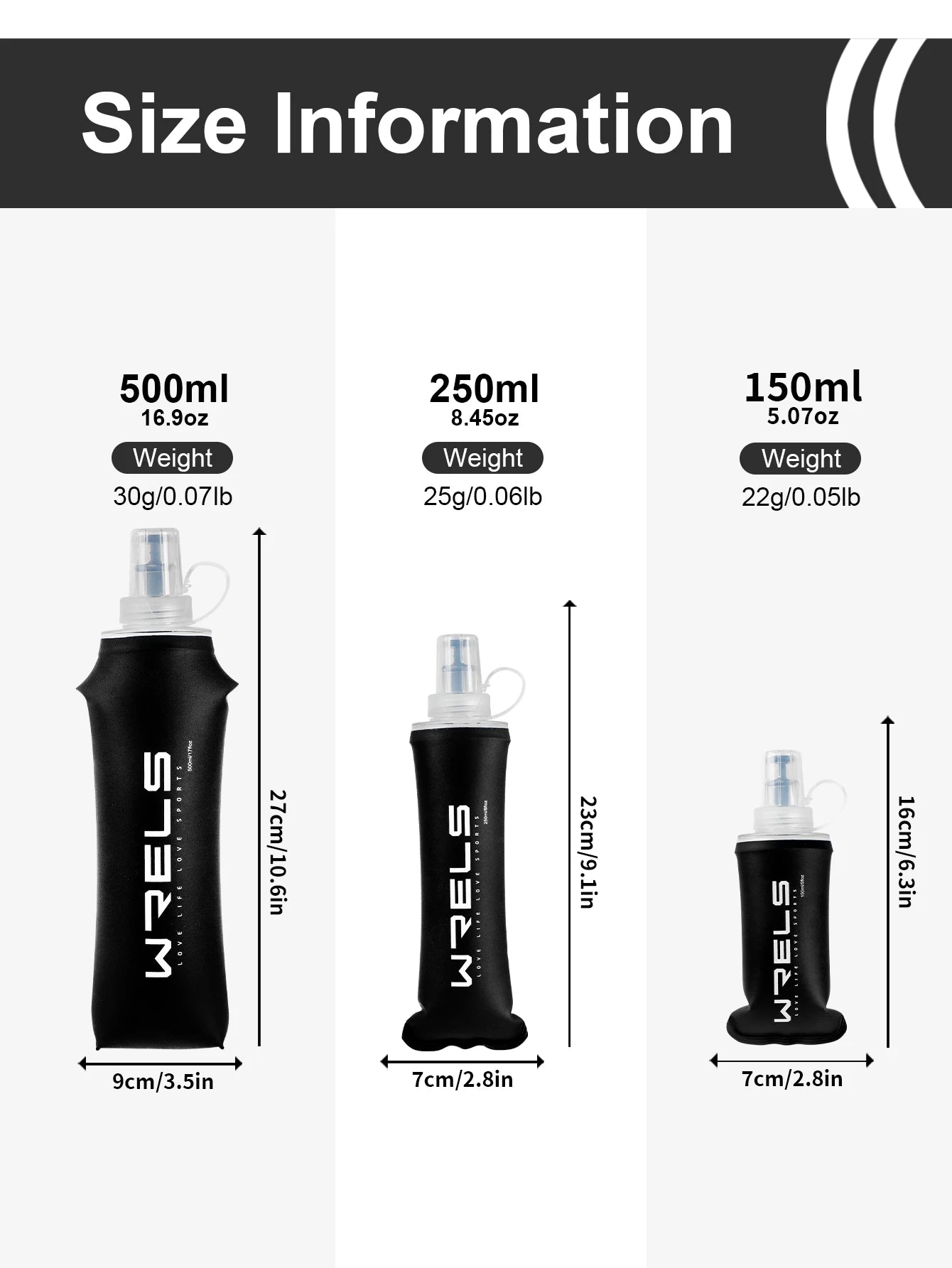 Bouteille d’eau souple pliante – Hydratation extérieure sans BPA