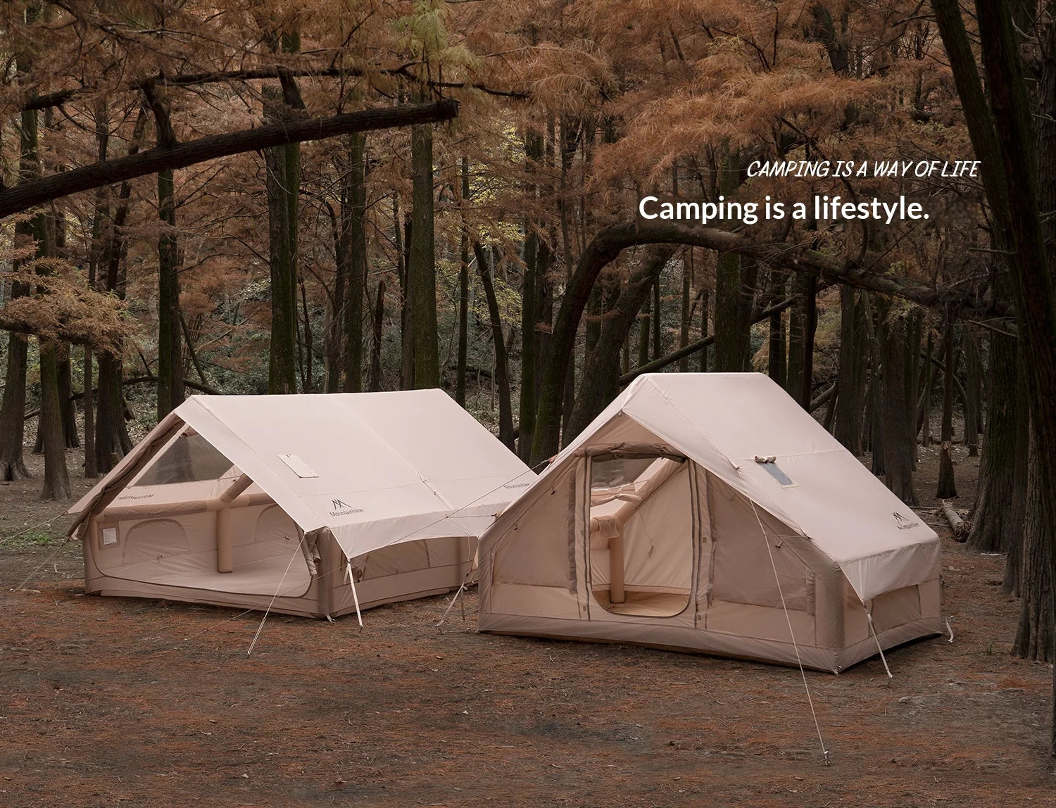 Tente de camping familiale gonflable 3–6 personnes – abri extérieur imperméable