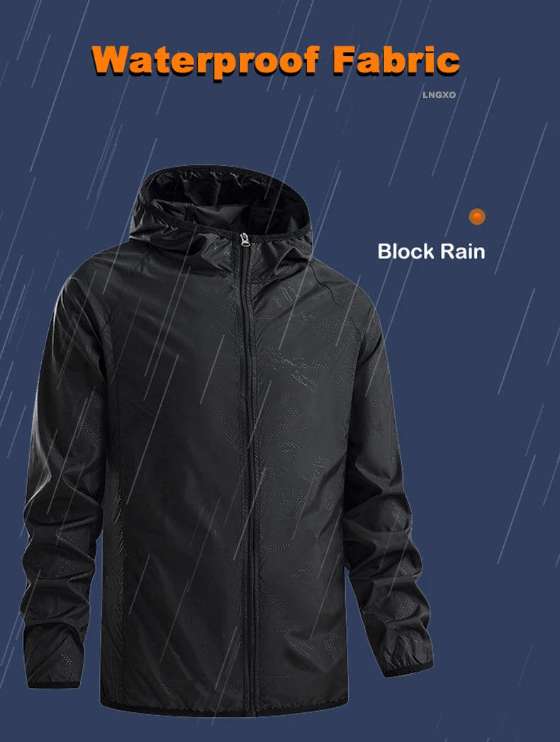 Veste de randonnée légère imperméable – Coupe-vent extérieure unisexe