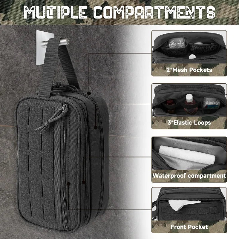 Trousse de toilette tactique – Organisateur de voyage portable pour hommes