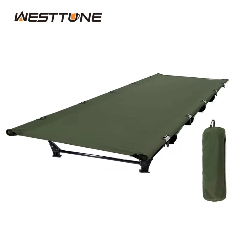 Lit de camping pliant WESTTUNE ultraléger et compact pour voyage, randonnée et bivouac