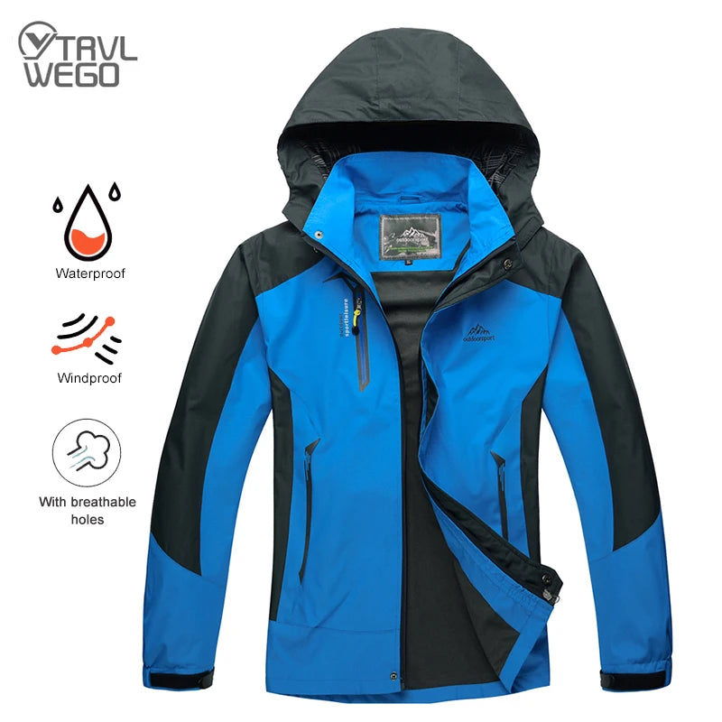 Veste de randonnée imperméable – Coupe-vent d’extérieur pour hommes