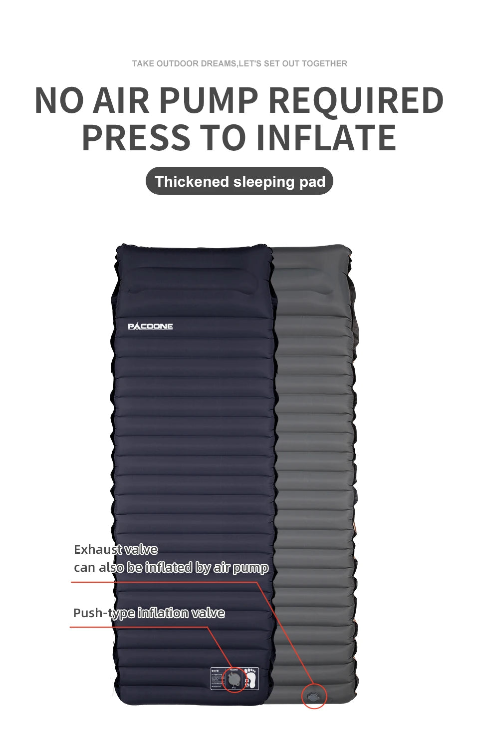 Matelas de camping auto-gonflant