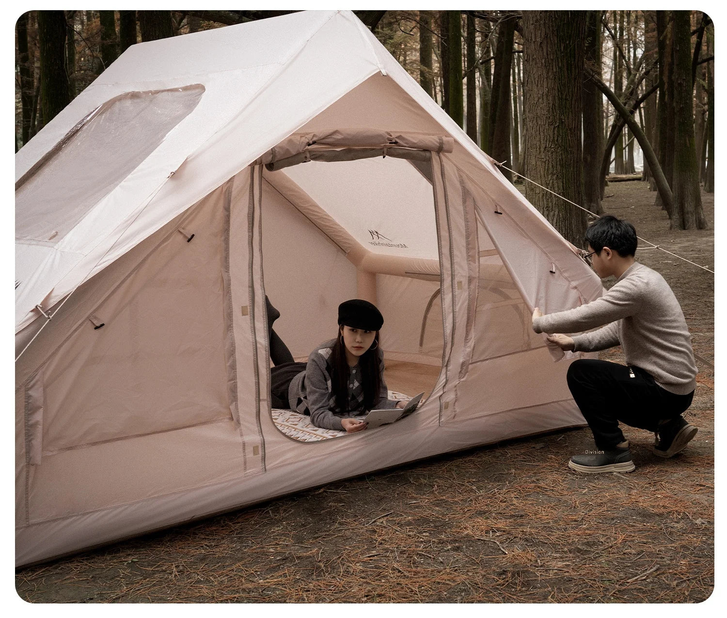 Tente de camping familiale gonflable 3–6 personnes – abri extérieur imperméable