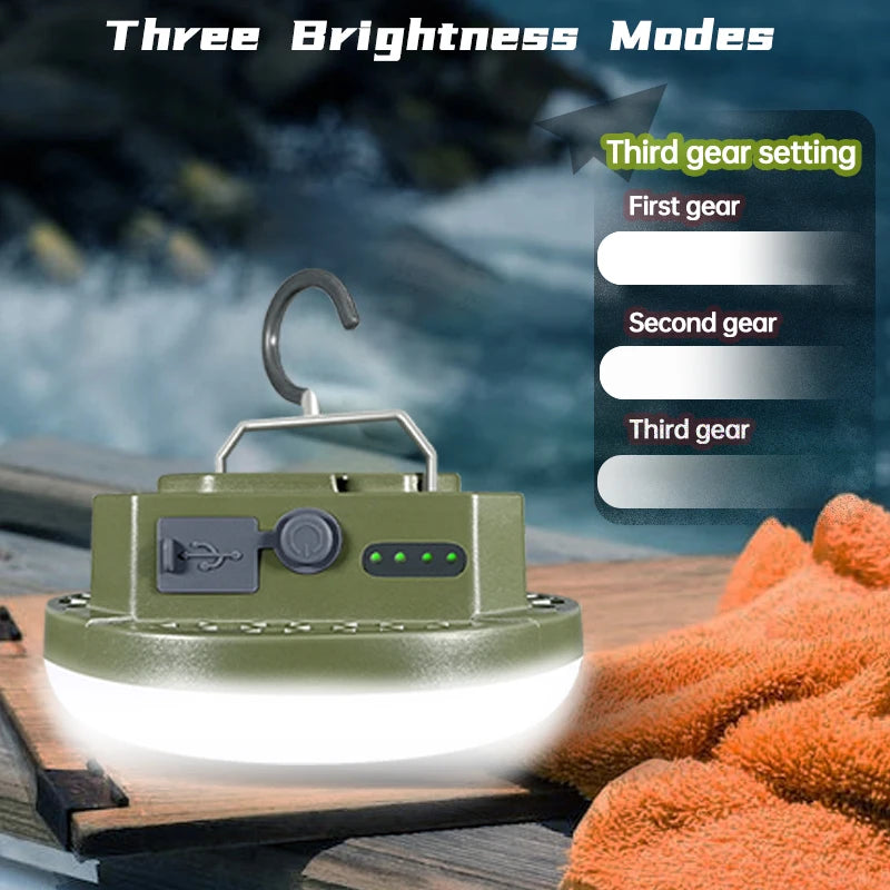 Lanterne de camping LED rechargeable – Lumière magnétique extérieure portable