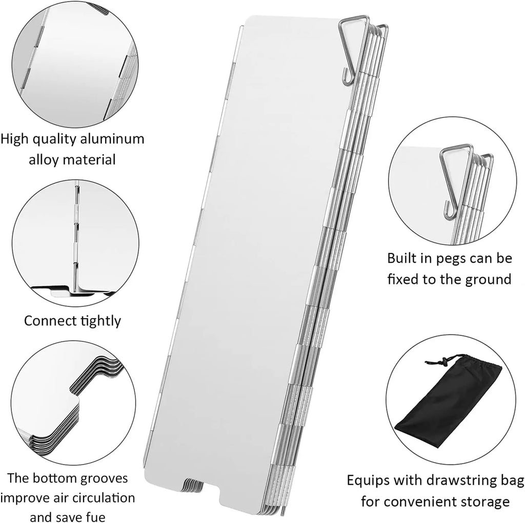 Pare-brise portable de réchaud de camping