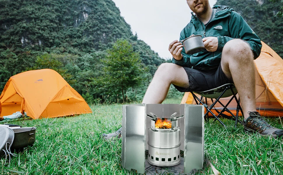 Pare-brise portable de réchaud de camping