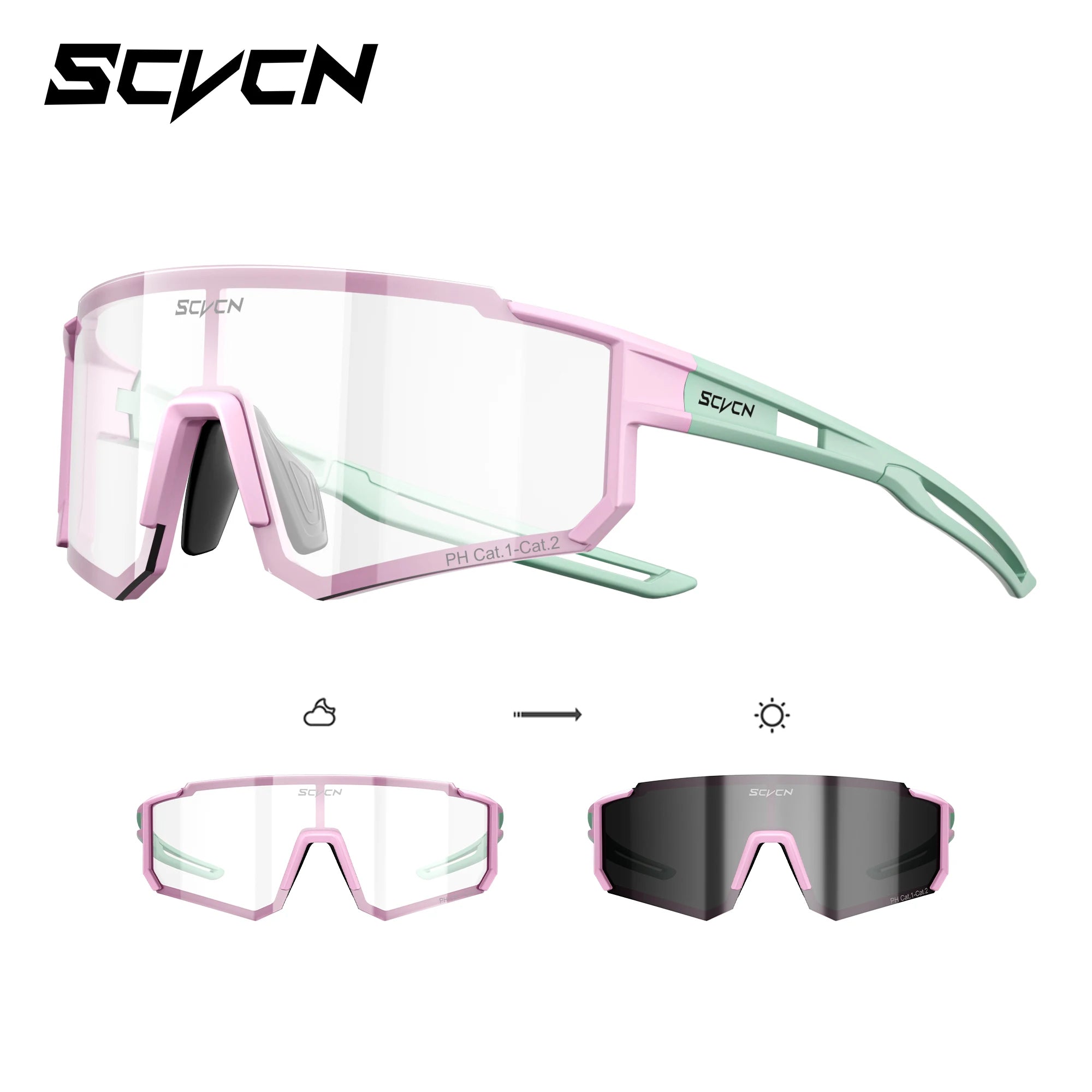 Lunettes de soleil photochromiques pour cyclisme – Lunettes de sport avec protection UV
