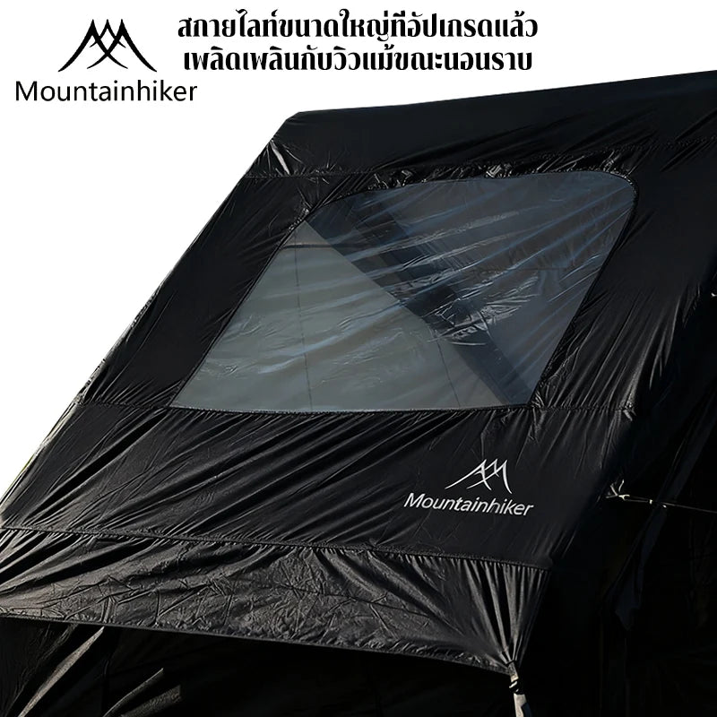 Tente gonflable noire de luxe – Abri de camping en plein air