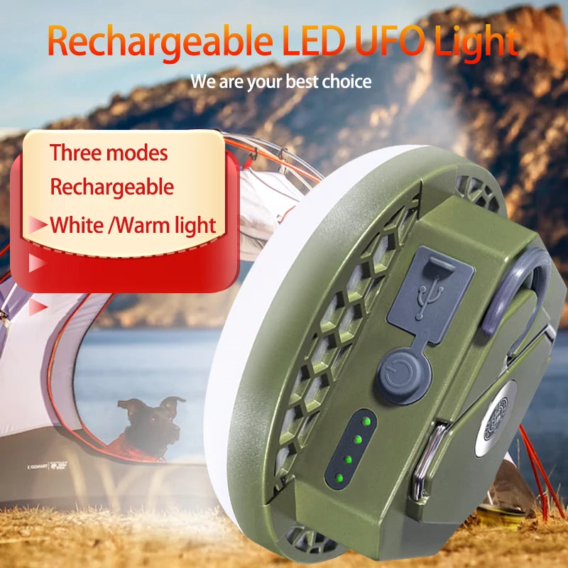 Lanterne de camping LED rechargeable – Lumière magnétique extérieure portable