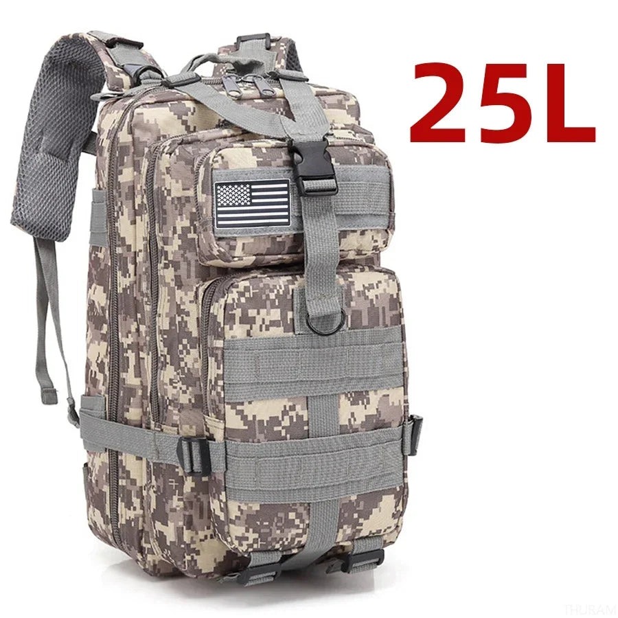 Sac à dos tactique extérieur 25L/50L – Sac de camping et de voyage