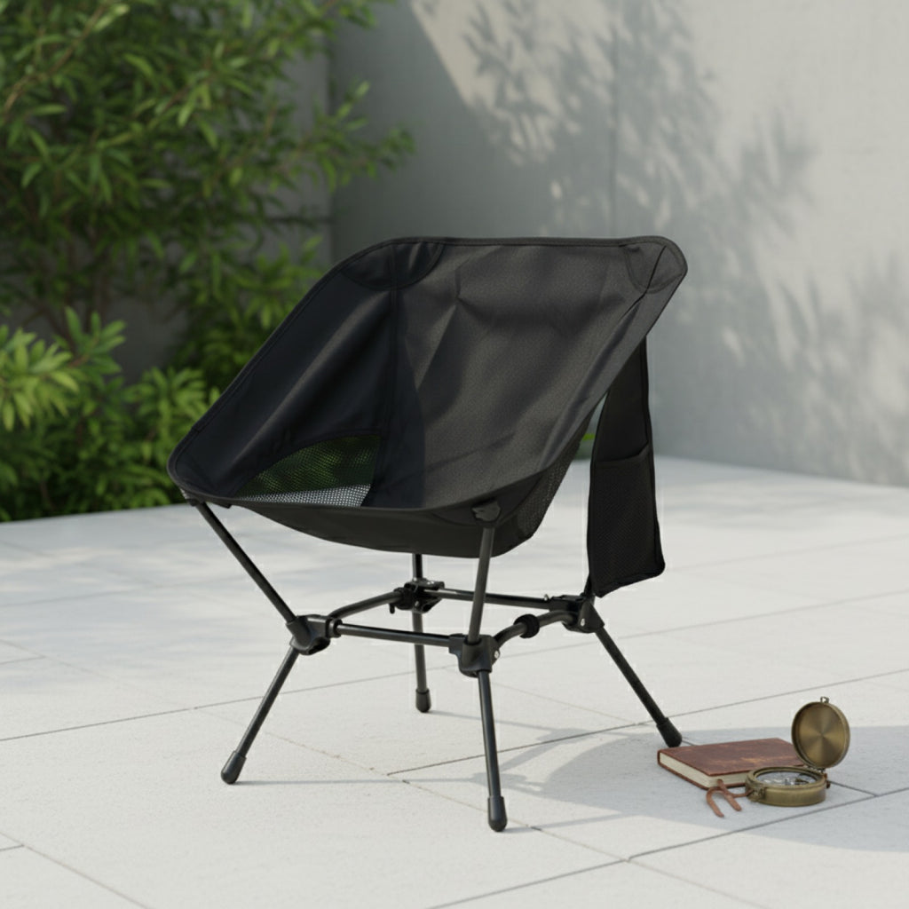 Chaise Pliante de Camping et Pêche Carrée - Légère et Compacte