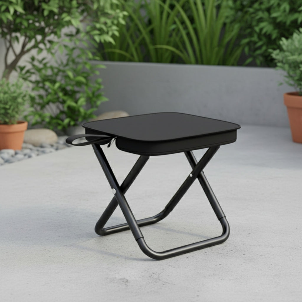 Tabouret Pliant Léger - Siège Pliable pour Camping, Pêche, Randonnée, Voyage (Intérieur/Extérieur)