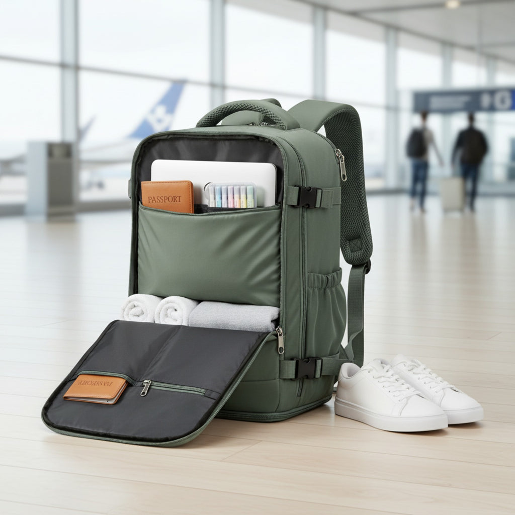 Sac à Dos Cabine Ryanair 40x30x20cm - Bagage à Main Voyage Homme Femme avec Compartiment Ordinateur