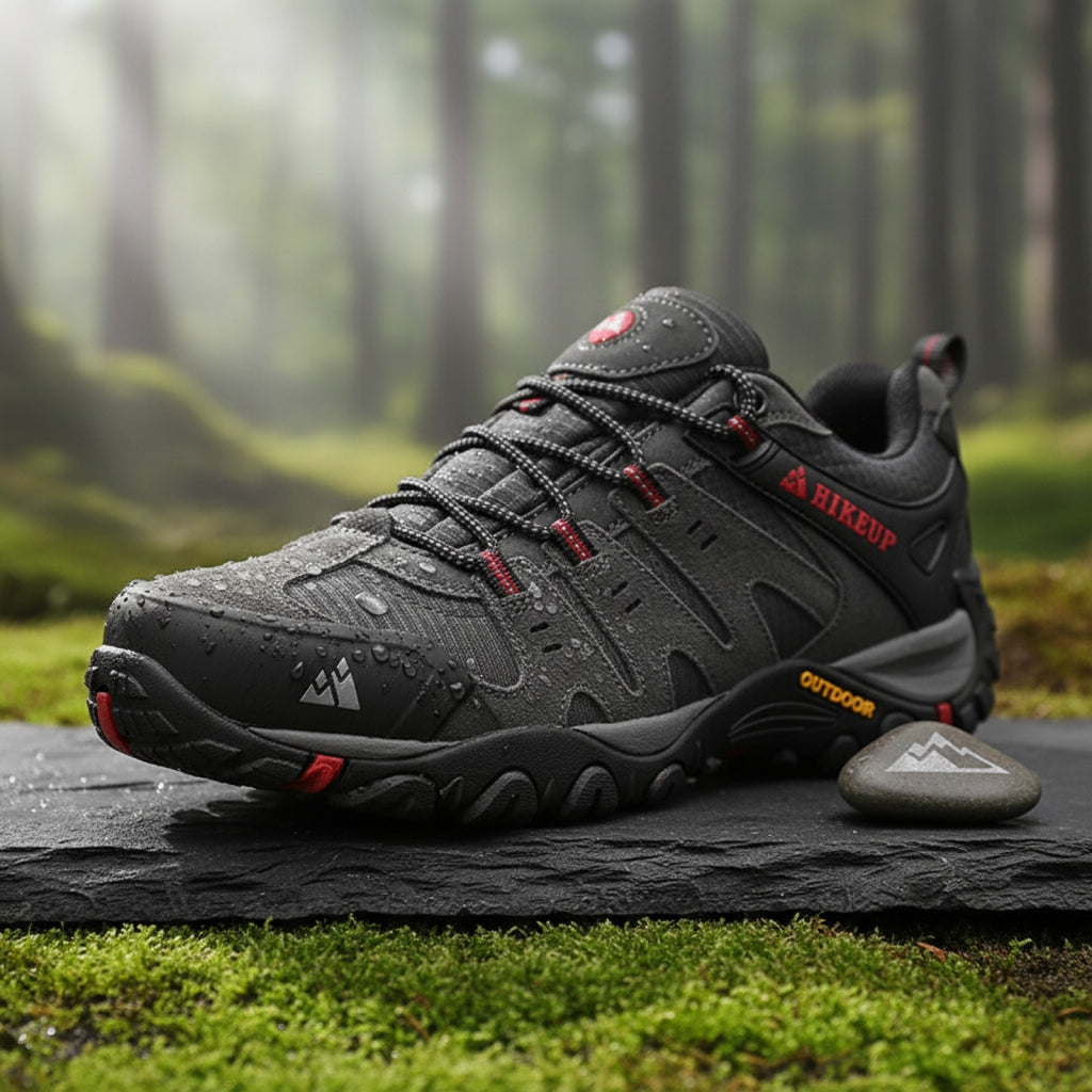 Chaussures de randonnée HIKEUP Homme : Cuir Daim, Outdoor, Résistantes à l'usure pour Trekking, Marche, Chasse