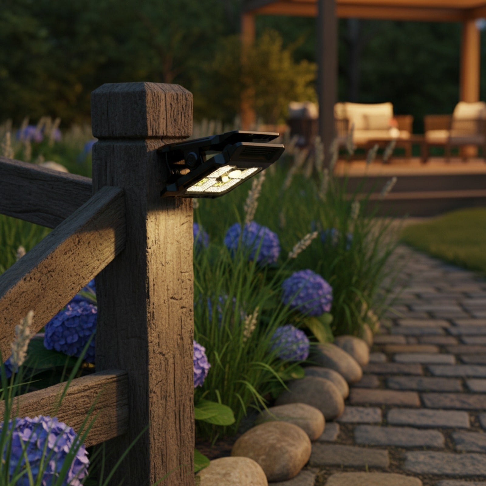 Lampe Solaire Clipable Intelligente pour Jardin et Cour Extérieure