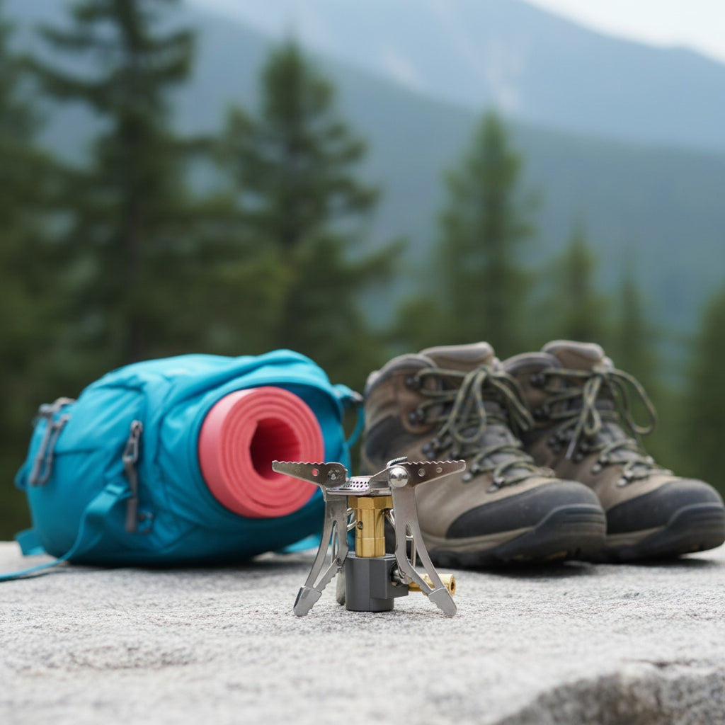 Réchaud à gaz portable pliable pour camping et randonnée