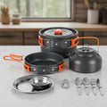 Set de Cuisine Camping Antiadhésif pour 2-3 Personnes - Idéal Randonnée & Pique-nique