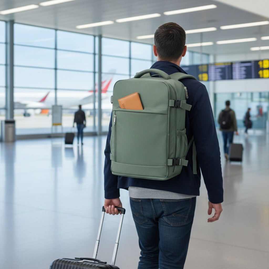 Sac à Dos Cabine Ryanair 40x30x20cm - Bagage à Main Voyage Homme Femme avec Compartiment Ordinateur