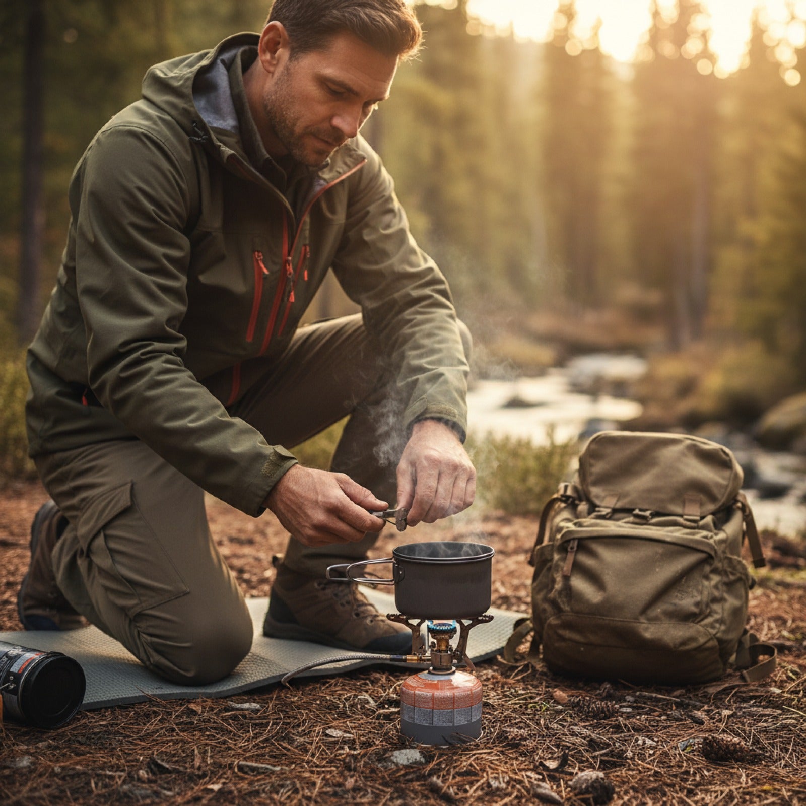 Réchaud à gaz portable pliable pour camping et randonnée
