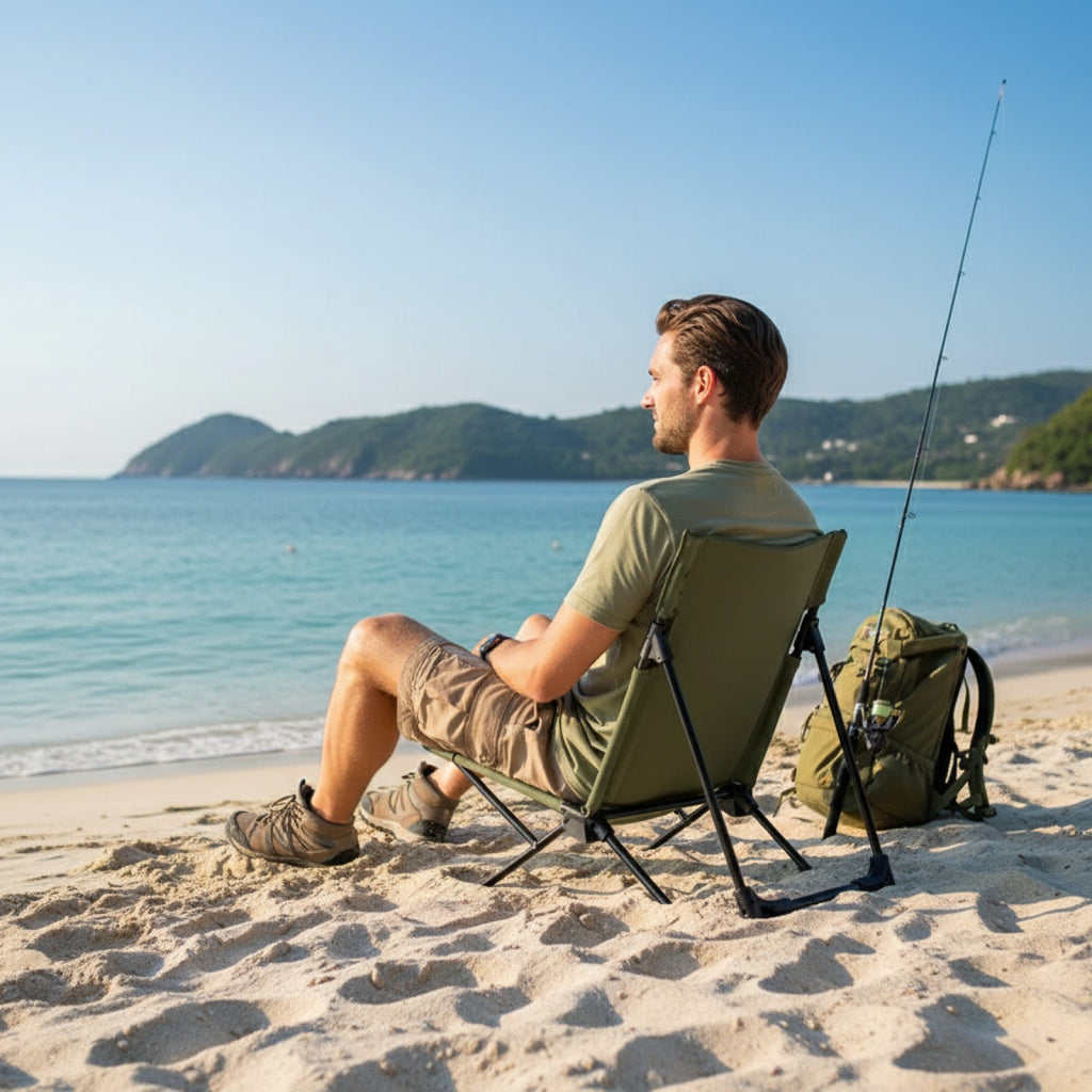 Chaise Pliante Ultra-Légère en Aluminium - Idéale Camping, Plage, Pêche