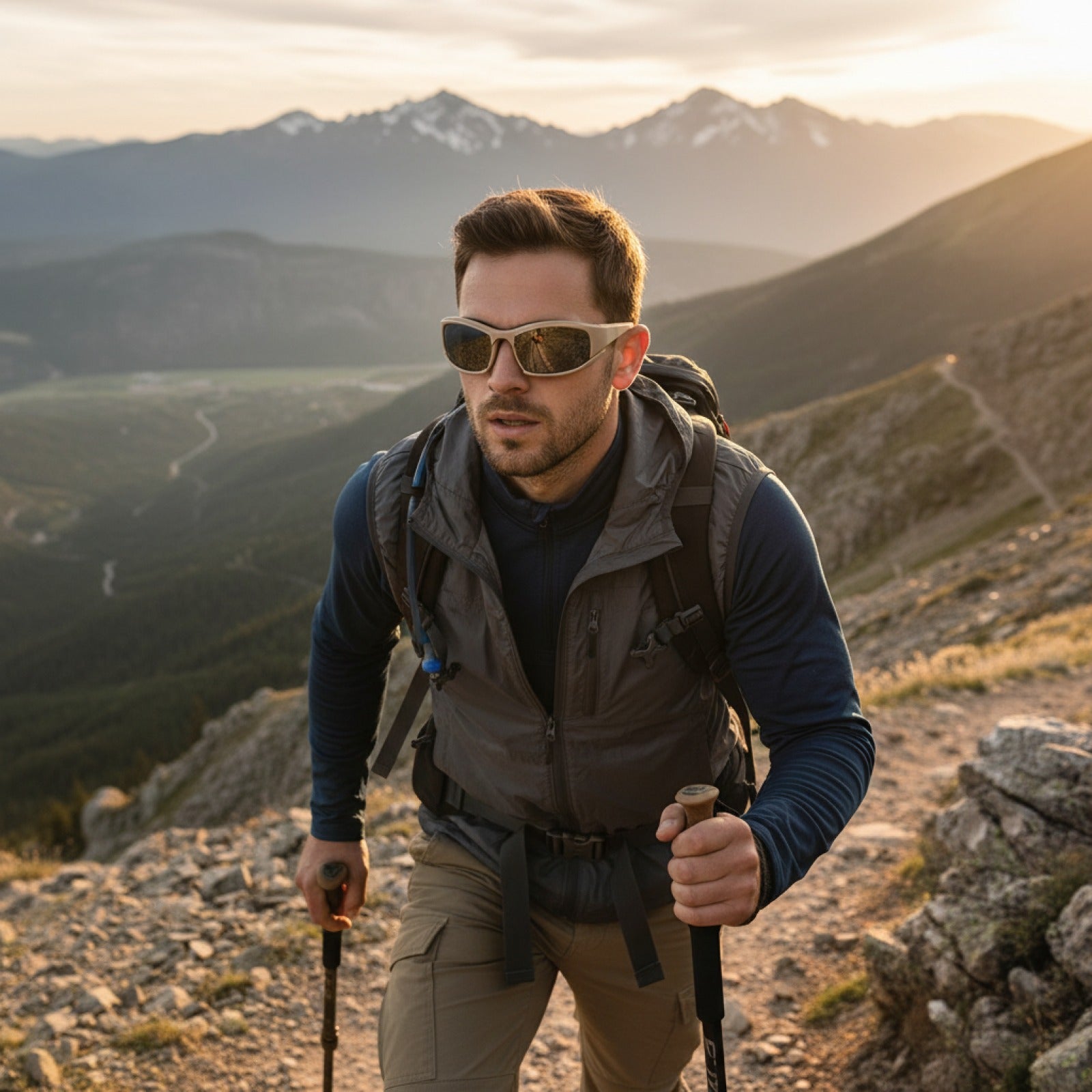 Lunettes Tactiques 4 Lentilles Polarisées - Protection Vent & Poussière pour Sports Outdoor