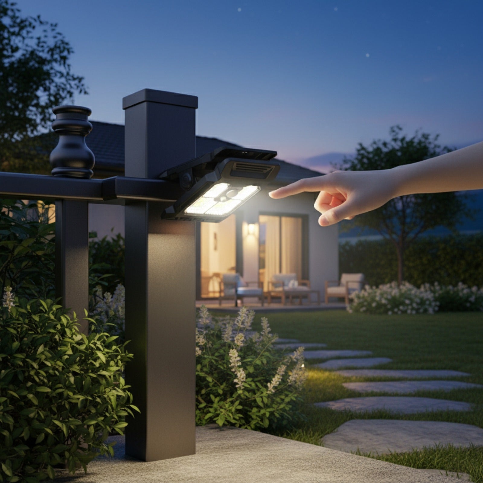 Lampe Solaire Clipable Intelligente pour Jardin et Cour Extérieure