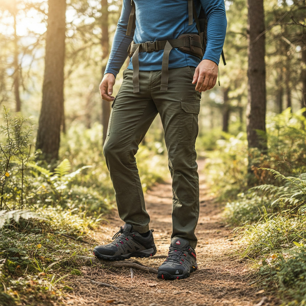 Chaussures de randonnée HIKEUP Homme : Cuir Daim, Outdoor, Résistantes à l'usure pour Trekking, Marche, Chasse