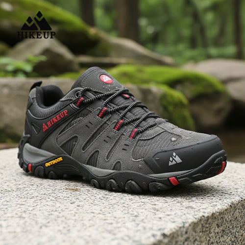 Chaussures de randonnée HIKEUP Homme : Cuir Daim, Outdoor, Résistantes à l'usure pour Trekking, Marche, Chasse