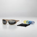 Lunettes Tactiques 4 Lentilles Polarisées - Protection Vent & Poussière pour Sports Outdoor