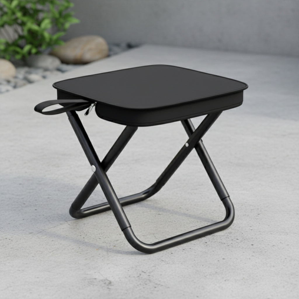 Tabouret Pliant Léger - Siège Pliable pour Camping, Pêche, Randonnée, Voyage (Intérieur/Extérieur)